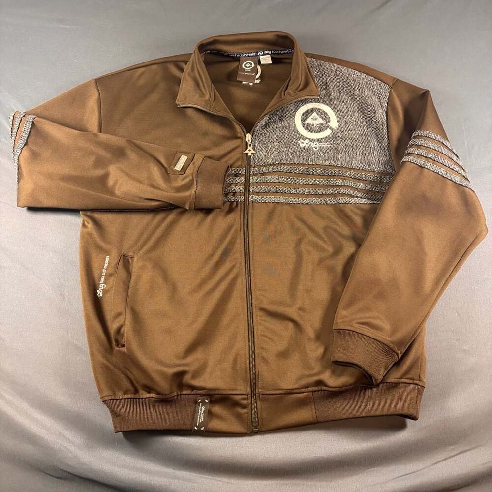 LRG Roots and Equipment Brown Track Jacket Mens Size M
